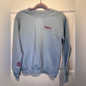 Harry Styles Light Blue Concert Crewneck Sweatshirt- Small